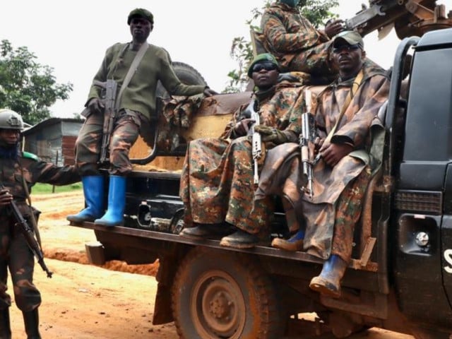 a file photo taken on july 25 2024 shows soldiers seen in cantine a village in north kivu province the democratic republic of the congo drc photo xinhua